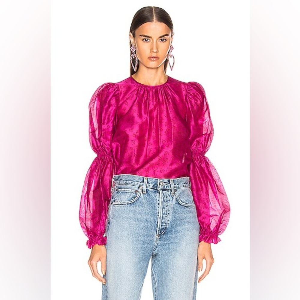 Ulla Johnson Aster Fuchsia Top
